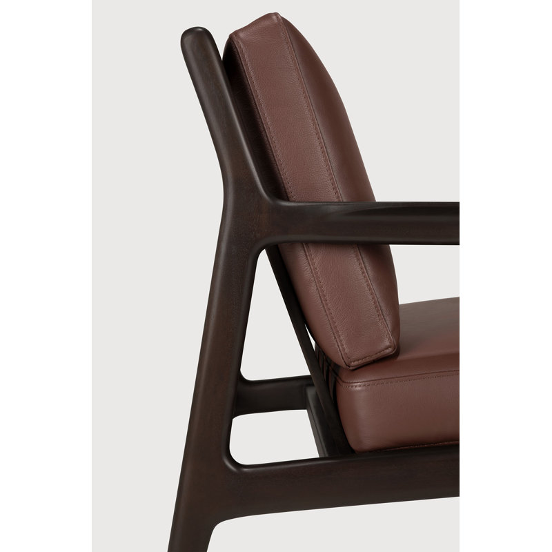 Jack Lounge Chair, Burgundy Leather