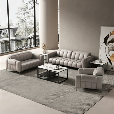 Grey modern simple sofa combination