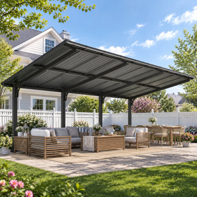 Pergola d'extérieur à toit rigide pour terrasse