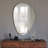 Elegant Abstract Wall Mirror, White Finish, 35.4 x 23.6 x 0.5 inches | 100% MDF Material, Wall-Mountable | Perfect for Modern Home Decor, Enhances Light and Space, Stylish and Functional Design-366471905