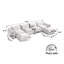 Canapé modulaire rembourré en tissu et chenille 4 places Minarik-682952716