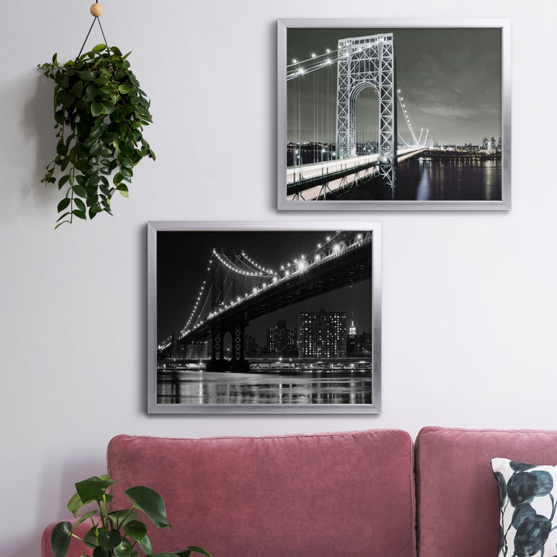 Reproduction de photo sur toile, Toile avec cadre argenté, Pas de tapis