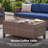 5-Person Outdoor Patio Conversation Set With Storage Coffee Table – Galvanized Steel Frame, PE Rattan, 4" Quick-Dry Cushions-1498741179