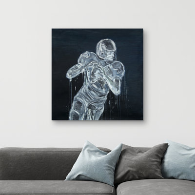 Football player - 32"x32" art on canvas