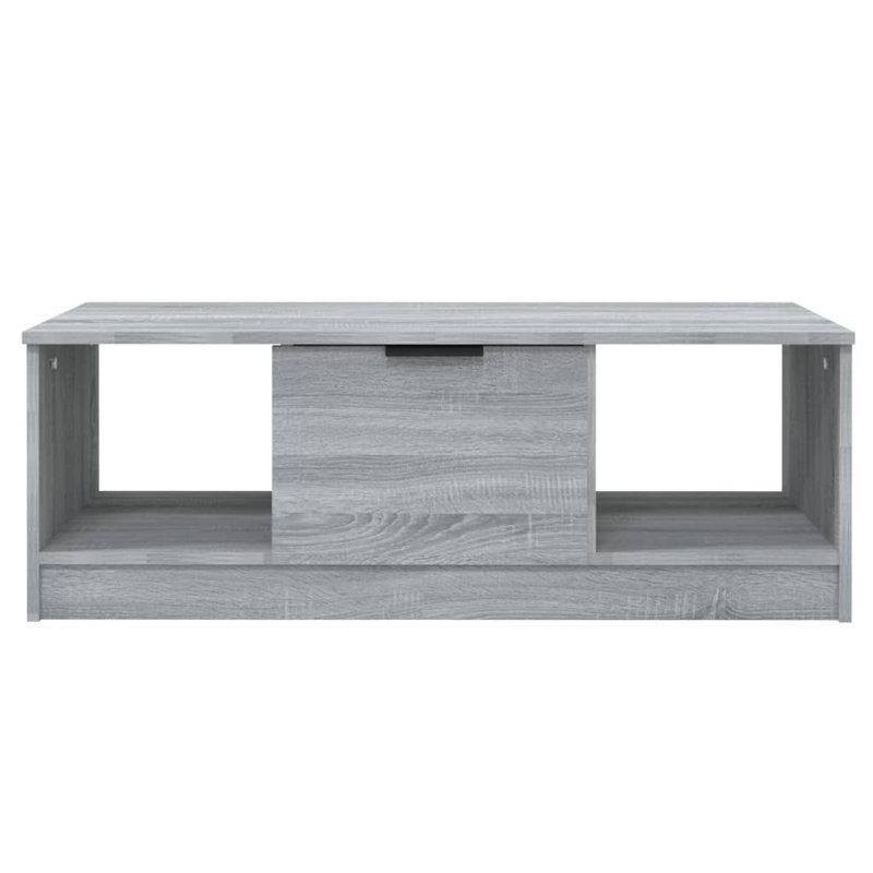 Jeffcott Solid Coffee Table with Storage, Grey Sonoma