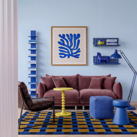Cerulean blue living room 