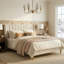 Base de lit tapissier avec tête de lit à oreilles Deeb-553496536-609195245