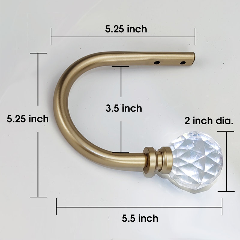 Zarwa 5.5'' Overall Width Curtain Holdback (Set of2)