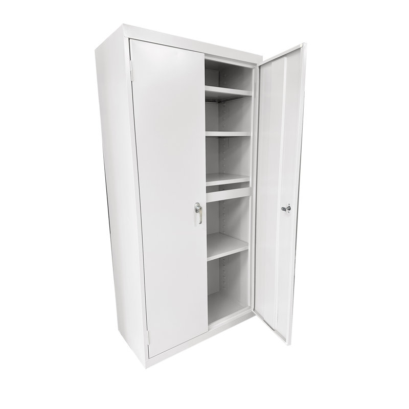 Jaylon Welded Steel Storage Cabinet - 36"Wx24"Dx72"H, White