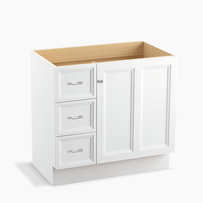 Base de meuble-lavabo Damask, Lin blanc