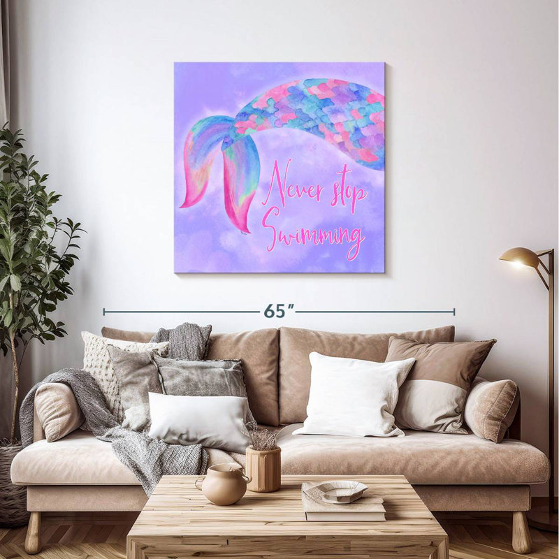 Ashelle sirène vie II rose mauve, H 39 po x l 39 po