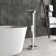 Single Handle Floor Mounted Freestanding Tub Filler with Diverter