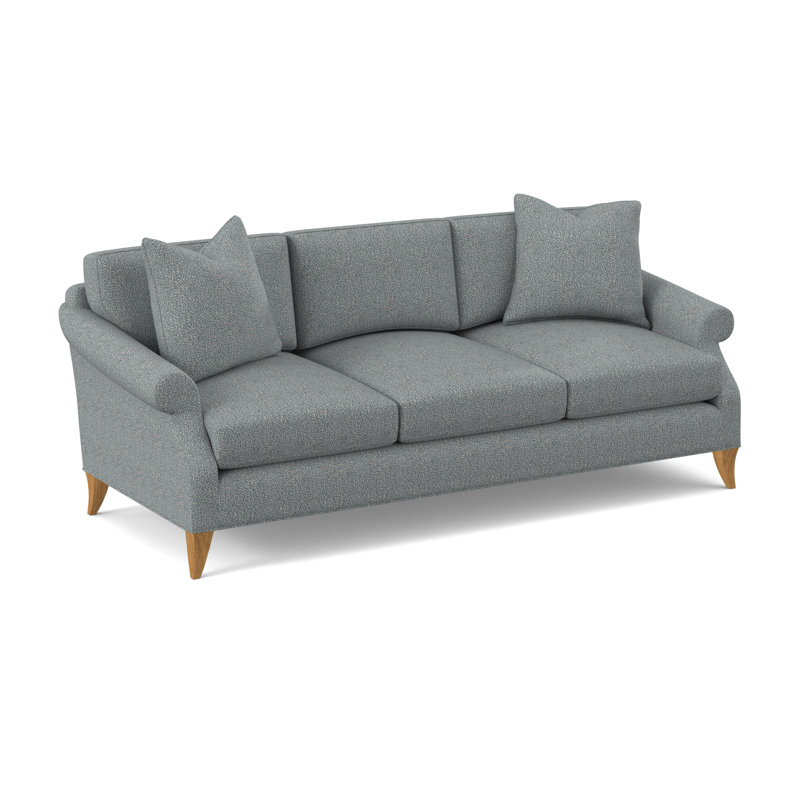Turner Upholstered 86'' Sofa, Amber, Maya Cyan Polyester Blend