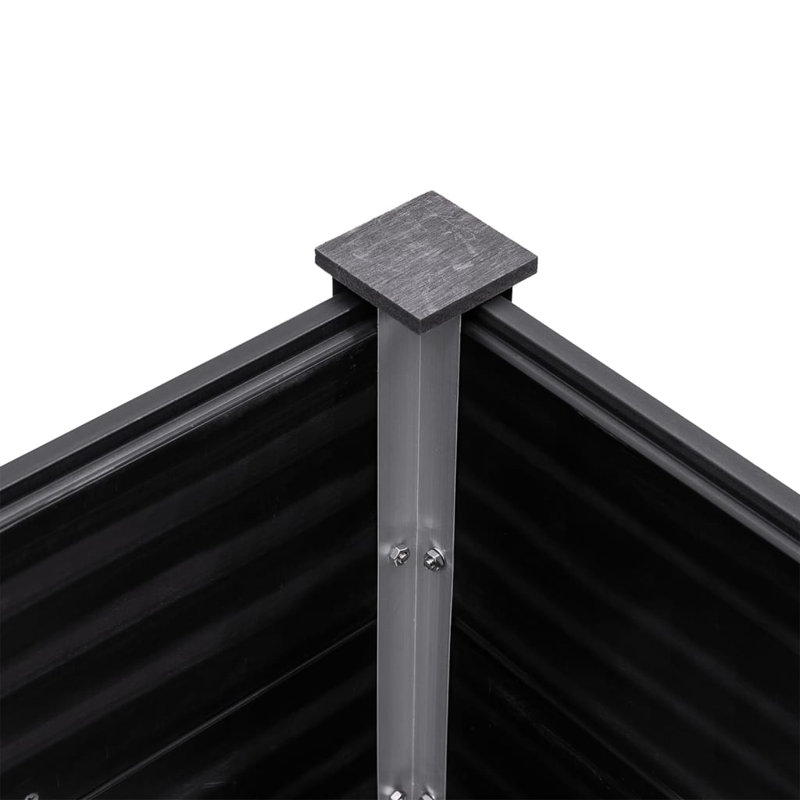 Amadeu Metal Raised Flower Bed, 54cm H x 200cm W x 100cm D