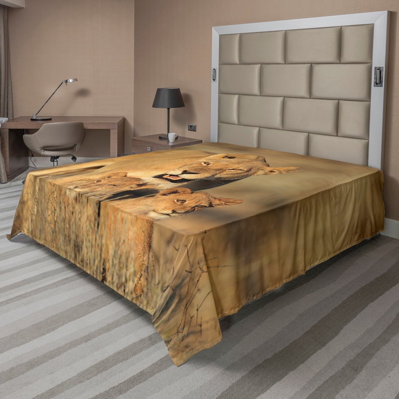 Drap-housse Ambesonne, Drap plat pour très grand lit californien
