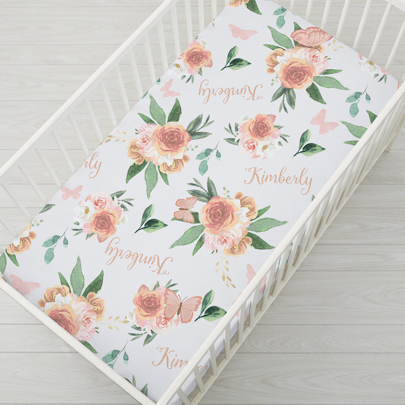Drap-housse pour lit de bébé Butterfly Kisses, Oui