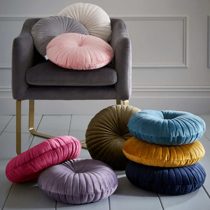 Round Soft 40x40cm Cushion, Purple