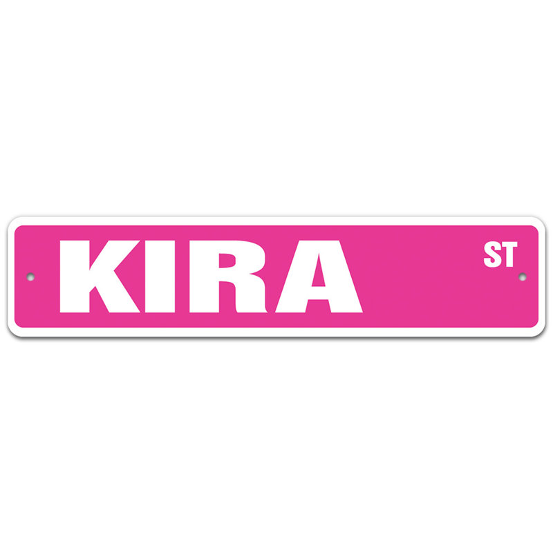 Plaque de rue Matea, H 6 po x l 24 po x P 0,1 po