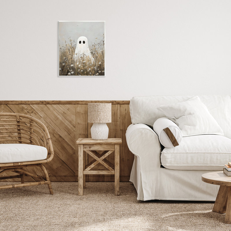 Plaque murale Ghost In Field of Wildflowers, design par Creative Studio