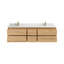 Meuble-lavabo double flottant en teck Madison-96318276