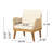 LOVESEAT & COFFEE TABLE & 2 CLUB CHAIRS
