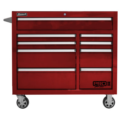 41'' W 9 -Drawer Steel Bottom Rollaway Chest with Wheels