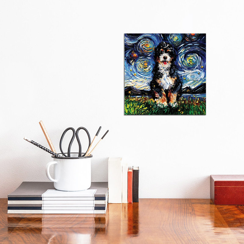 Bernedoodle Night- Gallery-Wrapped Canvas Giclée