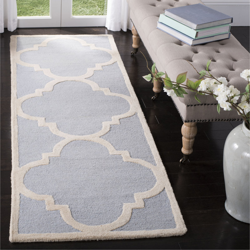 Cannen Hand Tufted Wool Geometric Rug, Runner 2'6" x 10'