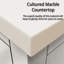 Meuble-lavabo de comptoir en marbre 30 po x 22 po Cultured
