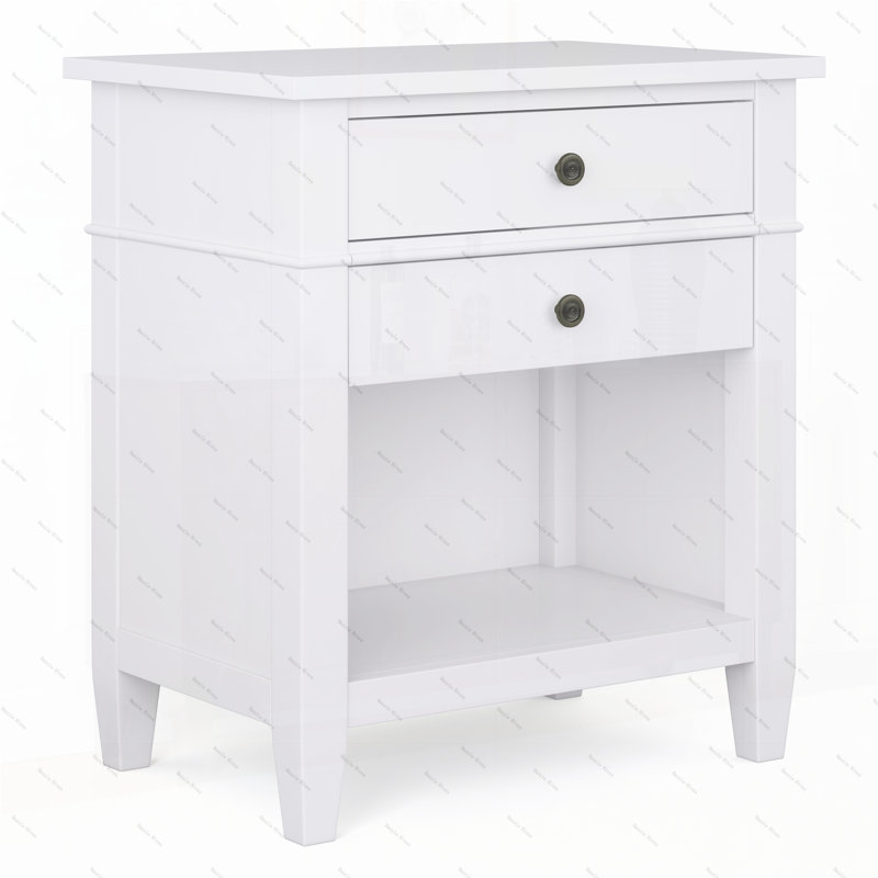 Carlton - Table de chevet - Blanc