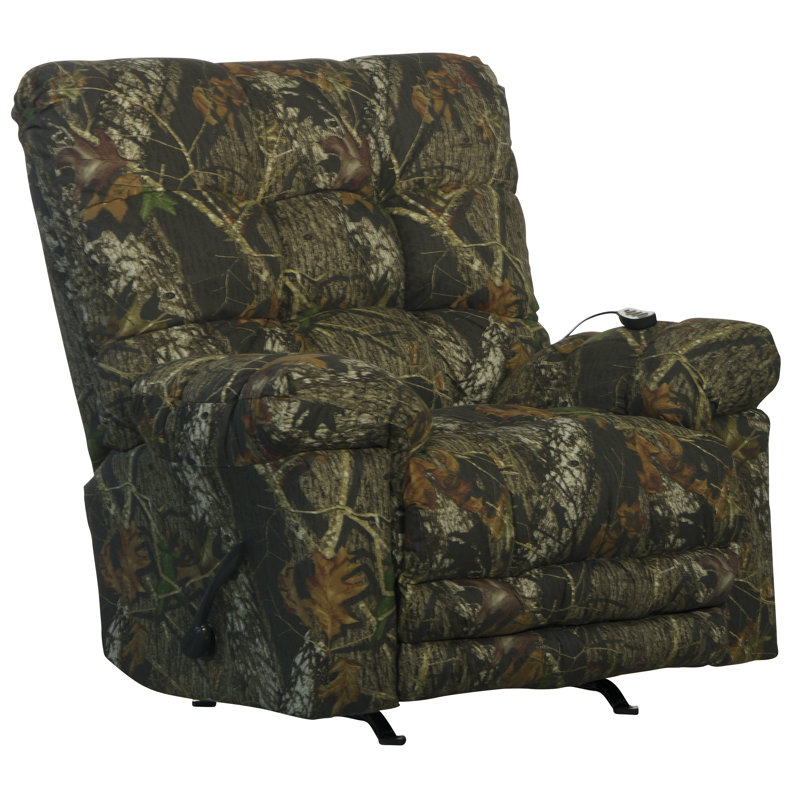Fauteuil de massage inclinable et chauffant Magnum, Polyester New Breakup chêne mousseux
