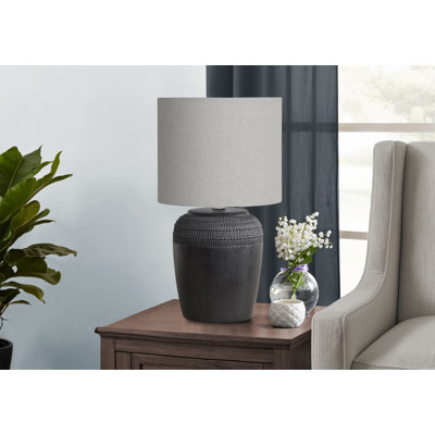 Lighting, 17 po, lampe de table, céramique, abat-jour, contemporain