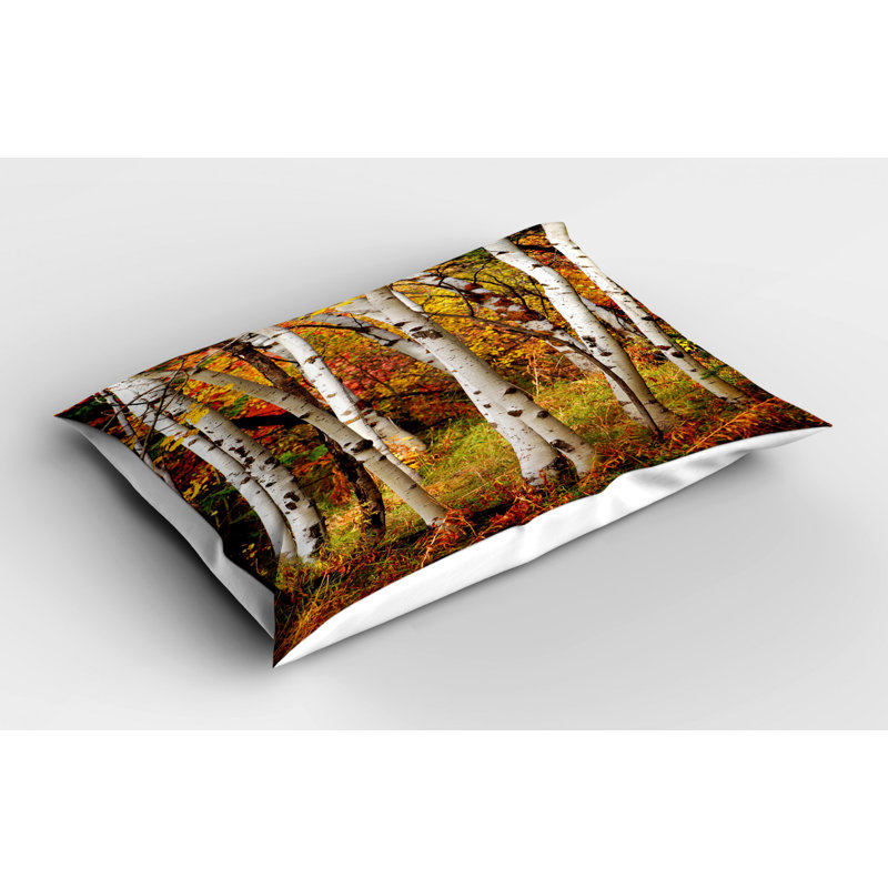 Green/Yellow Polyester Microfiber Piece Sham, Twin
