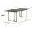 Remi Metal Base Dining Table - Brown