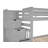 Tena Tall Solid Wood Standard Stairway Bunk Beds Twin over Twin, 4 Drawers in the Steps, 2 Under-Bed Drawers, Gray-2090153503-2039107203