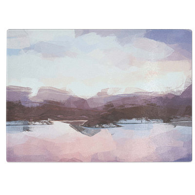 Tempered Glass Calm Lake Chopping Board