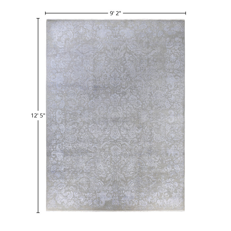 Overdyed One-of-a-Kind 9' 2" X 12' 5" Hand Knotted Area Rug