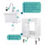 Ensemble de meuble-lavabo simple l 24 po x P 21,75 po x H 49,75 po Hamed-988638533