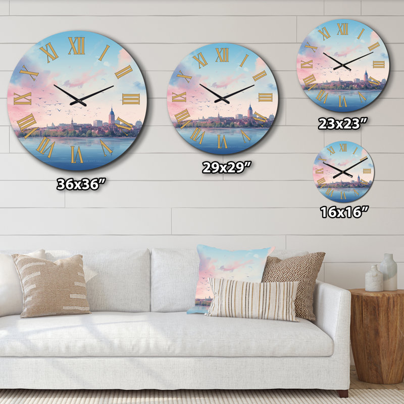 Horloge murale Boston City Skyline, Petit