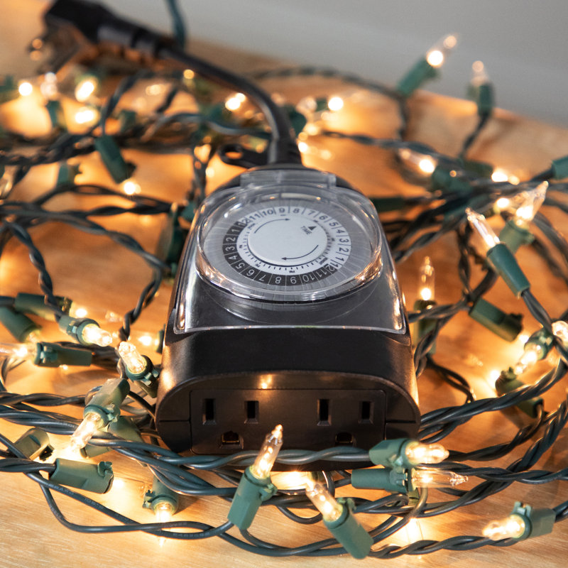 Heavy Duty 24-Hour Plug-In Timer - Black