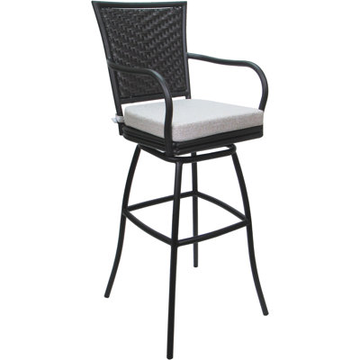 Outdoor Indoor Bar Stool 30" With Arms by Bay Isle Home
