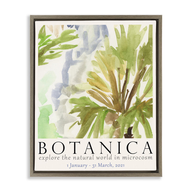  «Botanica Museum», affiche encadrée sur toile flottante par June Erica Vess, H 31 po x l 25 po
