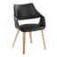 Chaise en bois blanchi et similicuir - ensemble de 2-1470259480-1470259484