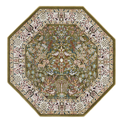 Jackson Oriental Green/Ivory Area Rug