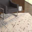 Tapis ivoire en cuir de vache noué à la main Murtaz-28770493