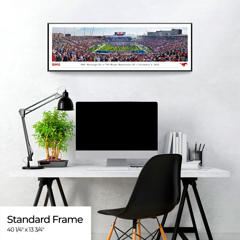 SMU Mustangs Football - Cadre standard, Framed without Mat