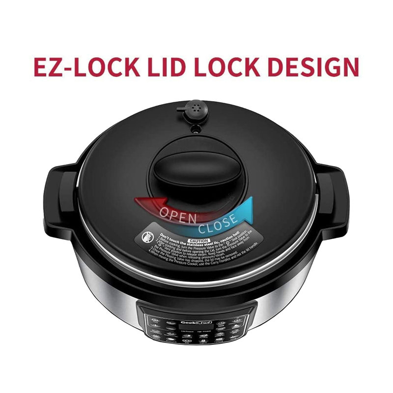 Geek Chef  12 In 1 Electric 8 Quart Oval Pressure Cooker Pot With LCD Display