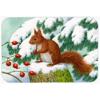 Berke Winter Squirrel Glass Cutting Board