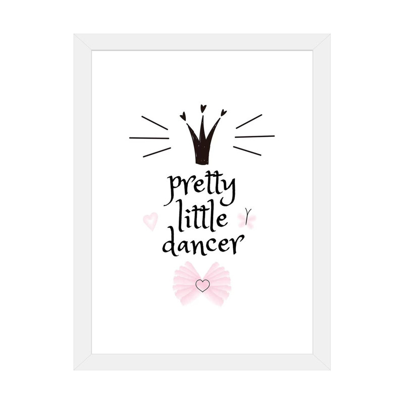 «Pretty Little Dancer», reproduction d'impression, Blanc, H 32 po x l 24 po x P 1 po, Papier encadré blanc