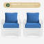Housses de coussin de chaise de patio 8 pièces individuelles - 4 po d'épaisseur remplaçables hydrofuges pour canapé modulaire à 4 places-590443443